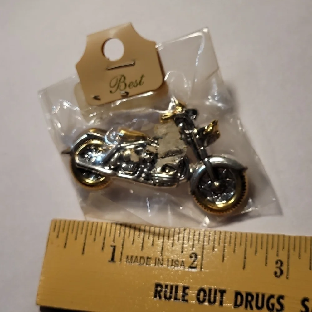 Vintage Best Motorcycle Brooch or Necklace NWT